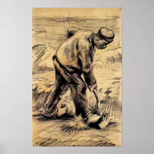 Poster Van Gogh - Digger, trabalho de arte de realismo