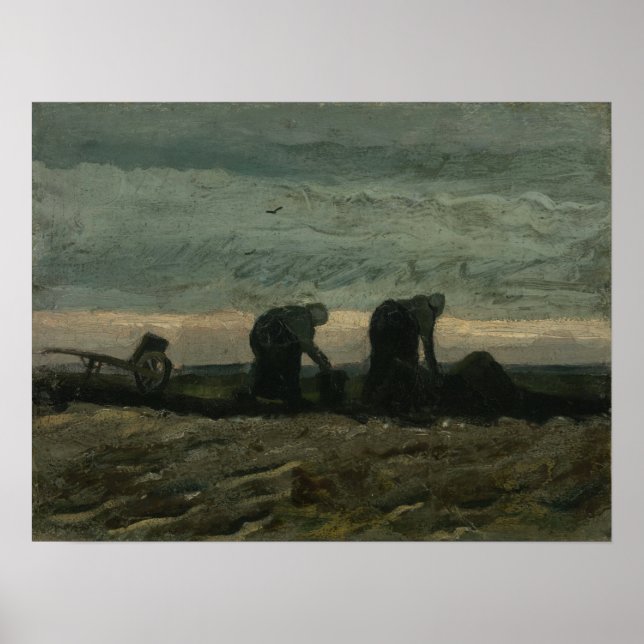 Poster Van Gogh - Duas Mulheres no Charneca (Frente)