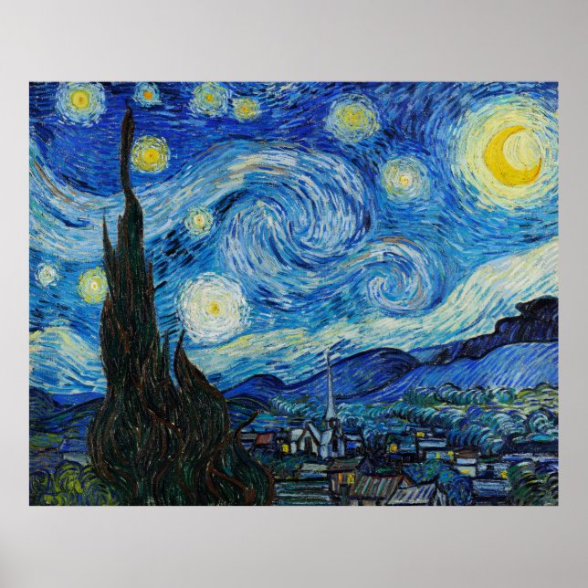 Poster Van Gogh é a Noite Estrelada (Frente)