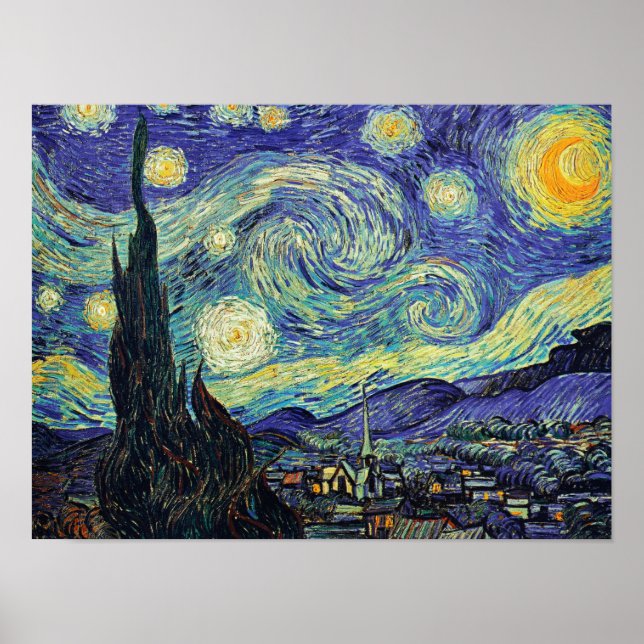 Pôster Van Gogh está no Starry Night (Frente)
