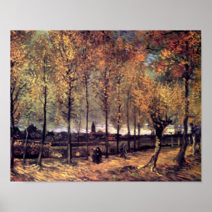 Pôster Van Gogh - Estrada com Álamos