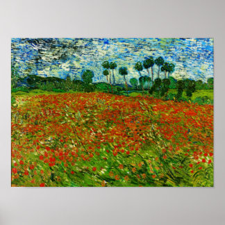 Poster Van Gogh Field com Poppies (F636) Belas Artes