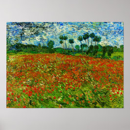 Poster Van Gogh Field com Poppies (F636) Belas Artes