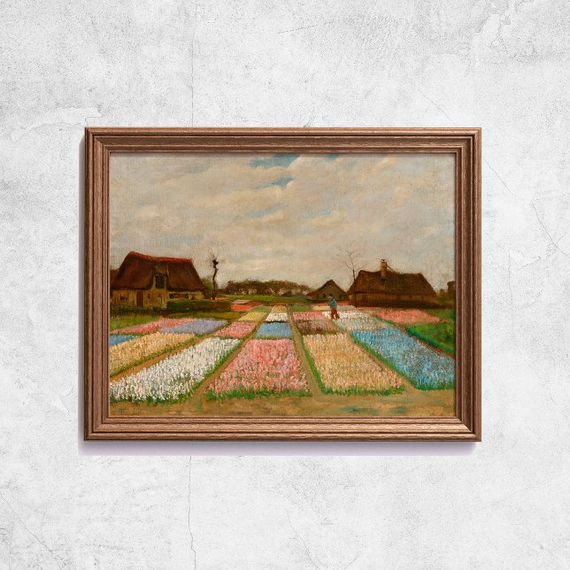 Poster Van Gogh Flower Beds Na Holanda Antiga Arte (Van Gogh Flower Beds In Holland Old Art Poster
)