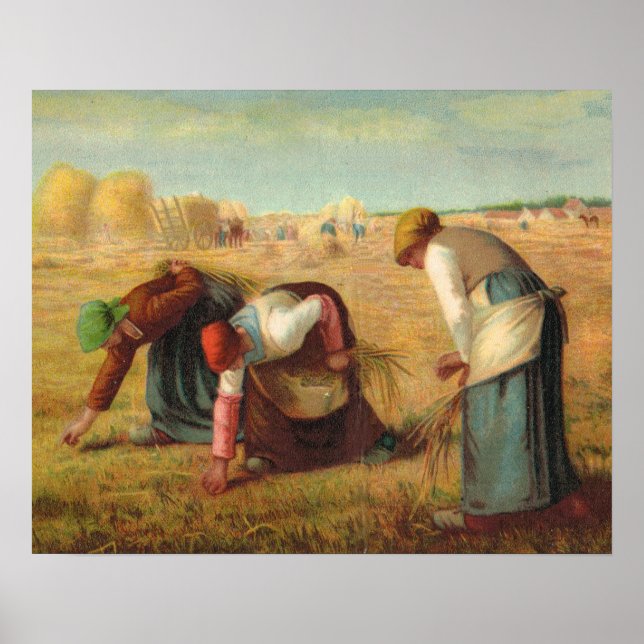 Poster Van Gogh, Gleaners nos campos (Frente)