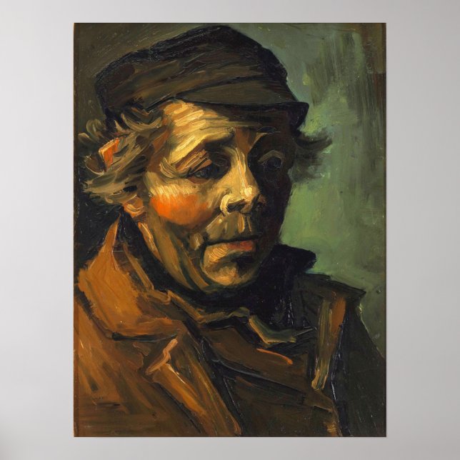 Poster Van Gogh - Head Of A Peasant (Frente)