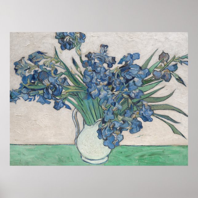 Poster Van Gogh Iris Vase Painting Impressionism (Frente)