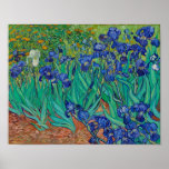 Poster Van Gogh Irises Floral Painting<br><div class="desc">Vincent Van Gogh (30 de março de 1853 - 29 de julho de 1890) foi um pintor influente do posto impressionista neerlandês. Este trabalho de arte chama-se Irises.</div>