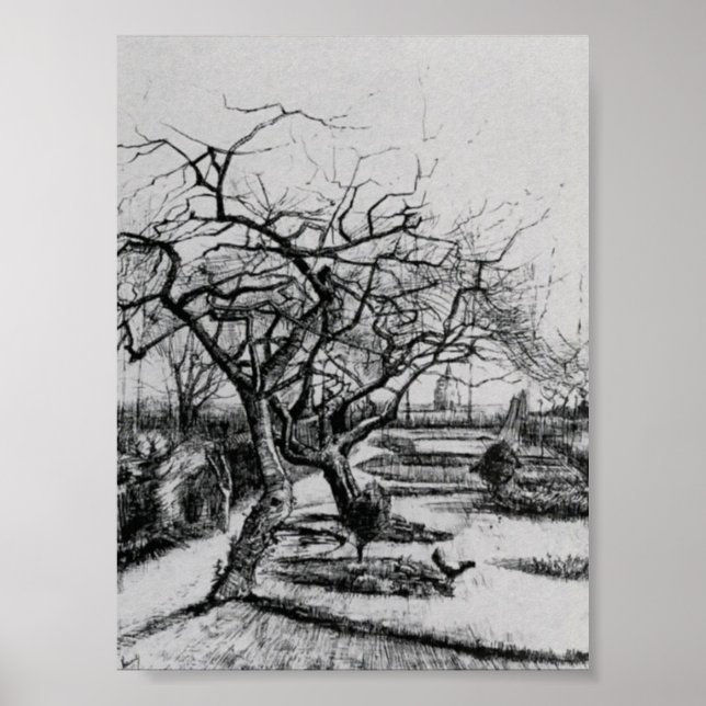 Pôster Van Gogh - Jardim de Parsonagem (Frente)