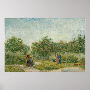 Poster Van Gogh - Jardim Em Montmartre Com Amantes