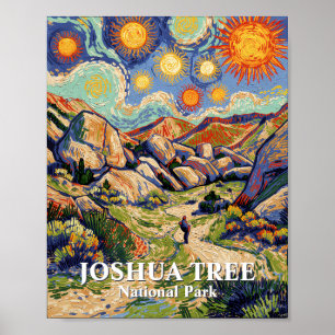 Poster Van Gogh Joshua Tree Hidden Valley Vintage Deserto