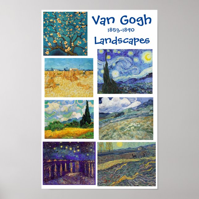 Poster Van Gogh, Landscapes, (Frente)