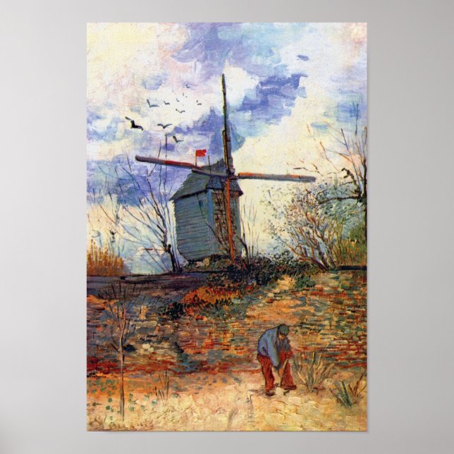 Poster Van Gogh - Le Moulin De La Galette Windmill (Frente)