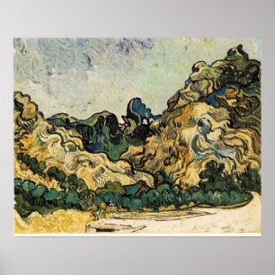 POSTER VAN GOGH - MONTANHAS EM SANTO-REMY