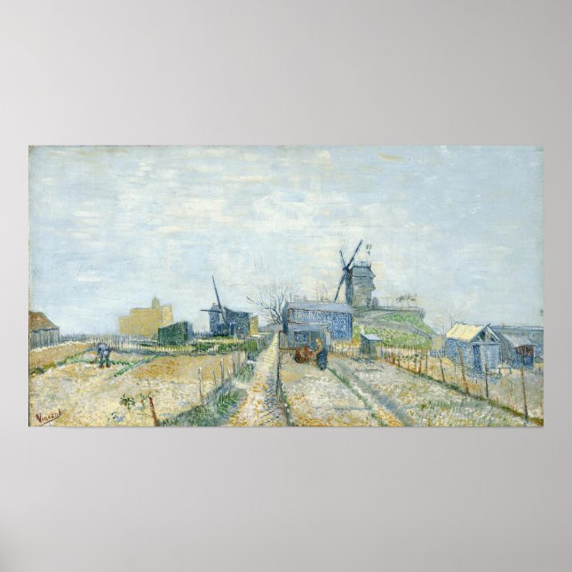Poster Van Gogh - Montmartre Windmilhes E Gard Vegetal (Frente)
