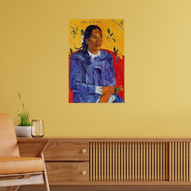 Poster Van Gogh - Mulher com uma Flor (Sala de Estar 2)