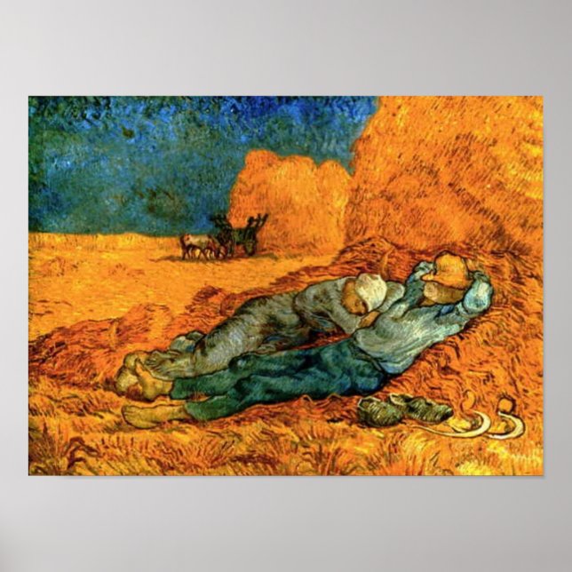 PÔSTER VAN GOGH - NÃO REPOUSO DO TRABALHO (APÓS MILLET) (Frente)