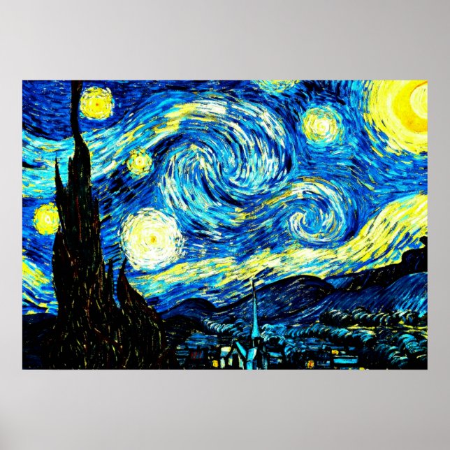 Pôster Van Gogh: Noite Estrelada (Frente)