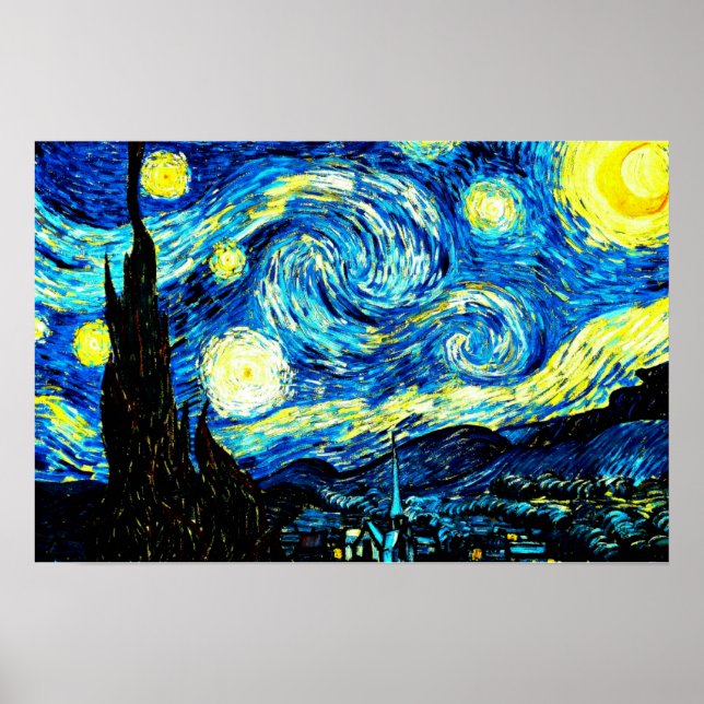 Poster Van Gogh - Noite Estrelada (Frente)