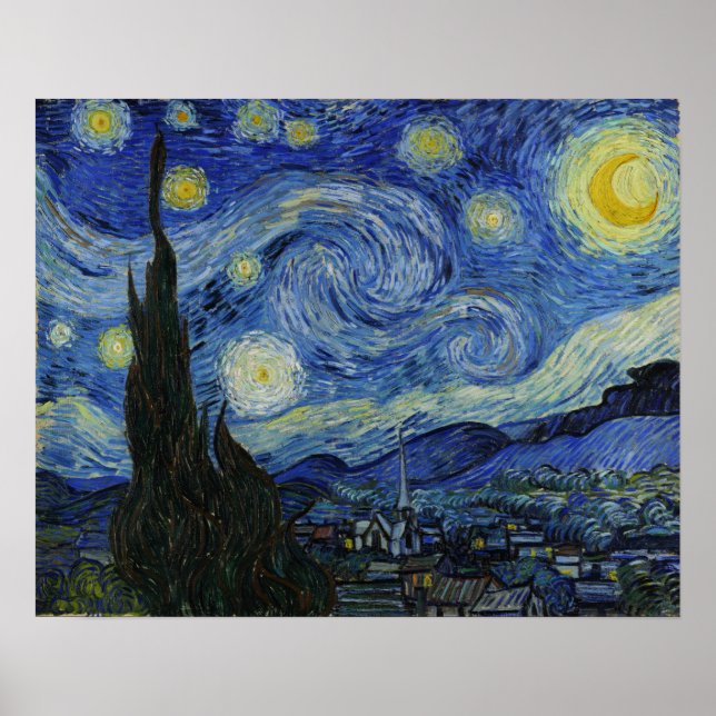 Poster Van Gogh - Noite Estrelada (Frente)
