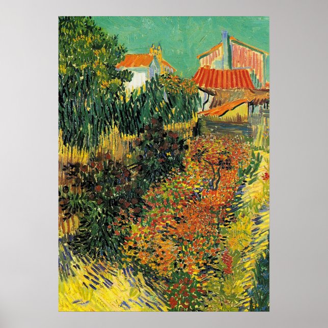 Poster Van Gogh - Noon ou Jardim atrás de uma Casa (Frente)