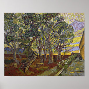 Poster Van Gogh - O Jardim do Hospital Paul Santo