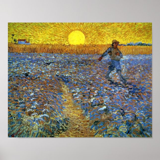 Poster Van Gogh - O Sower (Sower with Setting Sun) (Frente)