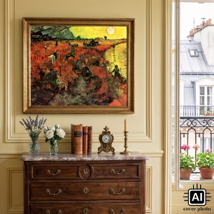 Pôster Van Gogh, O Vineyard Vermelho, Impressionismo Vint