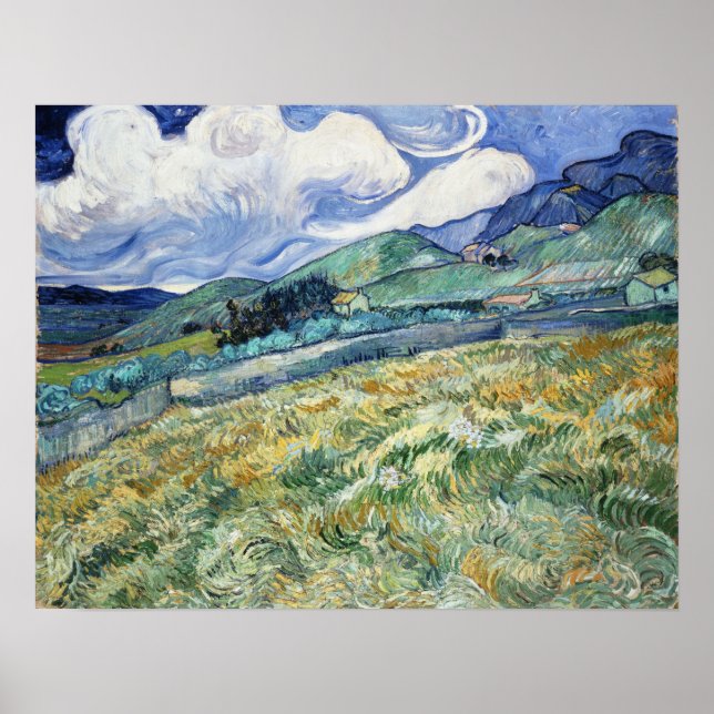 Poster Van Gogh - Paisagem a partir do Santo Remy (Frente)