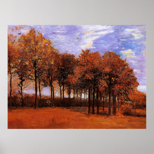 Poster Van Gogh - Paisagem do outono (Frente)