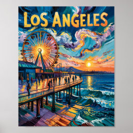 Poster Van Gogh Papais noeis Monica Pier Los Angeles Cali