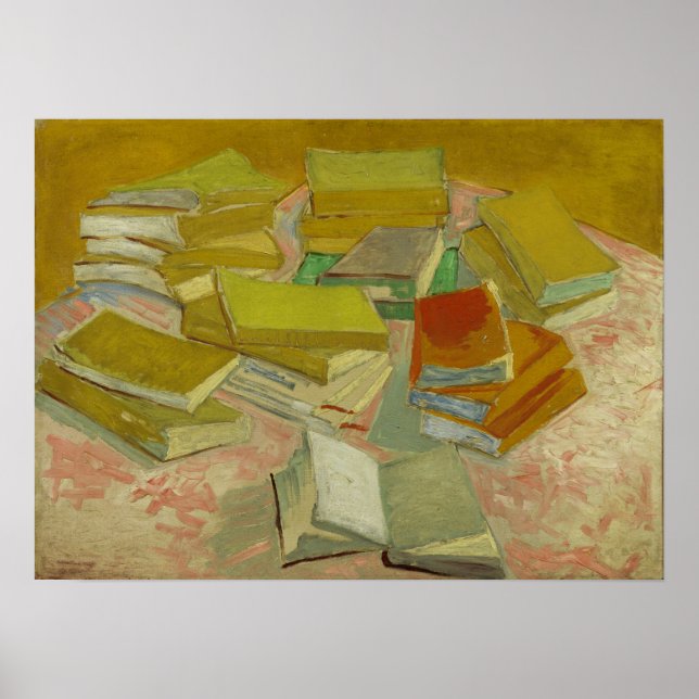 Poster Van Gogh - Pilhas de Romances Franceses (Frente)