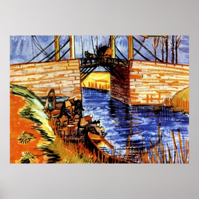 Poster Van Gogh - Ponte Langlois em Arles (Frente)