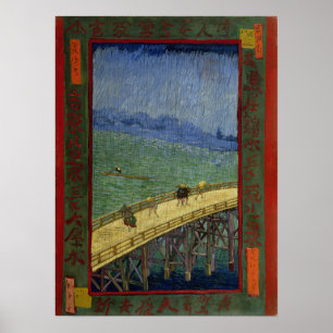 Poster Van Gogh - Ponte Na Chuva (Após Hiroshige)