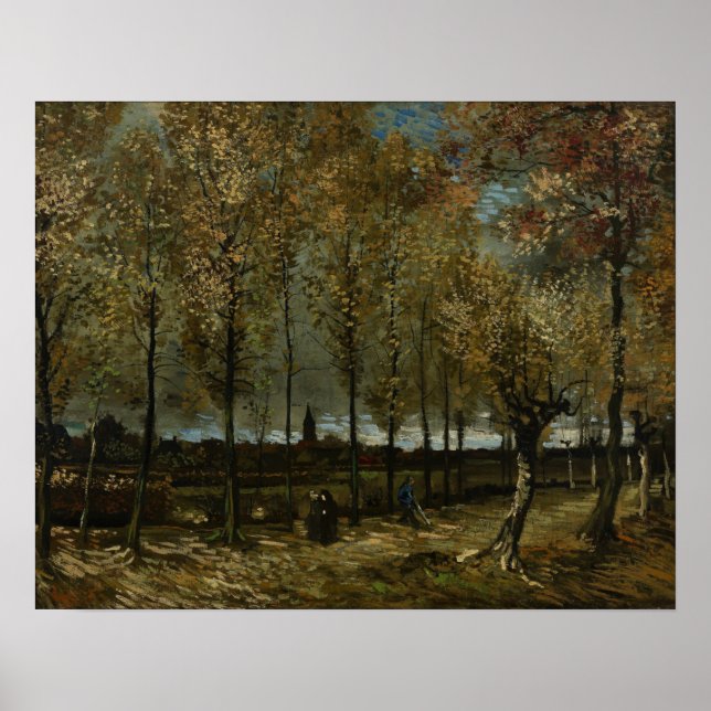 Poster Van Gogh - Poplars Próximo a Nuenen (Frente)