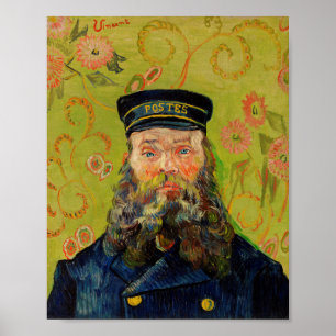 Poster Van Gogh Postman. Portrait impressionism art