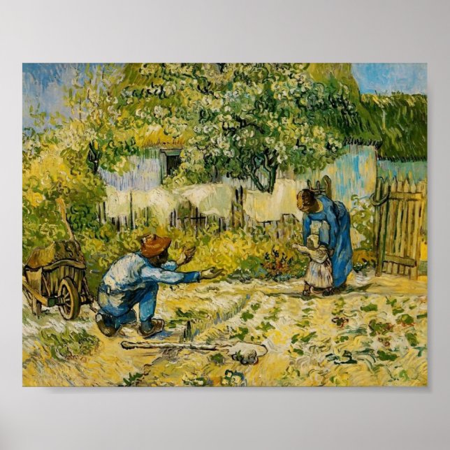 Poster Van Gogh - Primeiros passos (após Millet) (Frente)