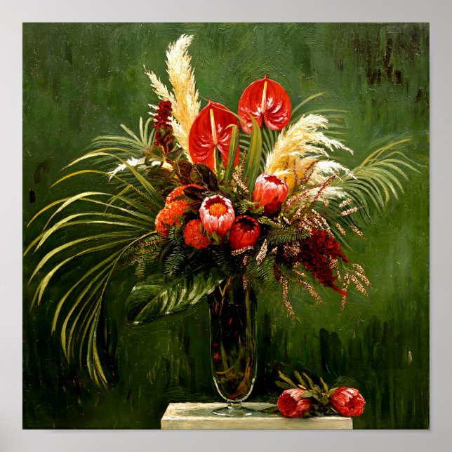 Poster Van Gogh Protea and Other Flowers (Frente)