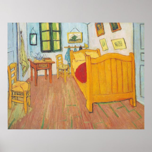 Poster van Gogh - Quarto em Arles (1889) (Frente)