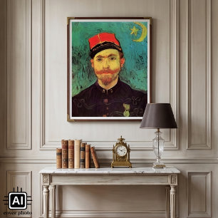 Poster Van Gogh; Retrato de Milliet, Tenente Soldier