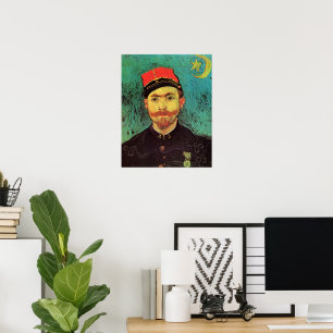 Poster Van Gogh; Retrato de Milliet, Tenente Soldier