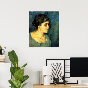 Poster Van Gogh, Retrato de Mulher em Azul, Arte Antiga