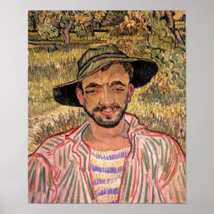 Poster Van Gogh - retrato de um camponês novo