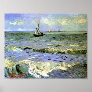 Pôster Van Gogh - Seascape em Saintes-Maries