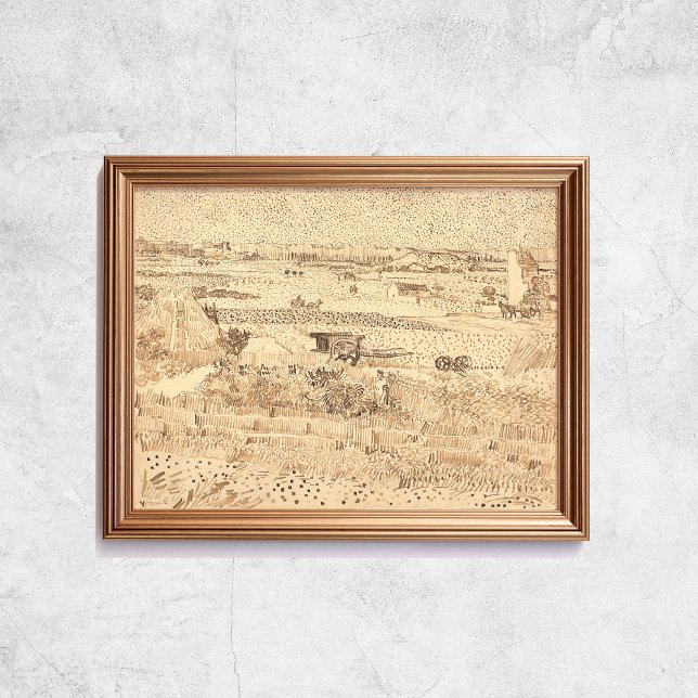 Poster Van Gogh Sketches Harvest The Plain Art (Van Gogh Sketches Harvest The Plain Art Poster
)