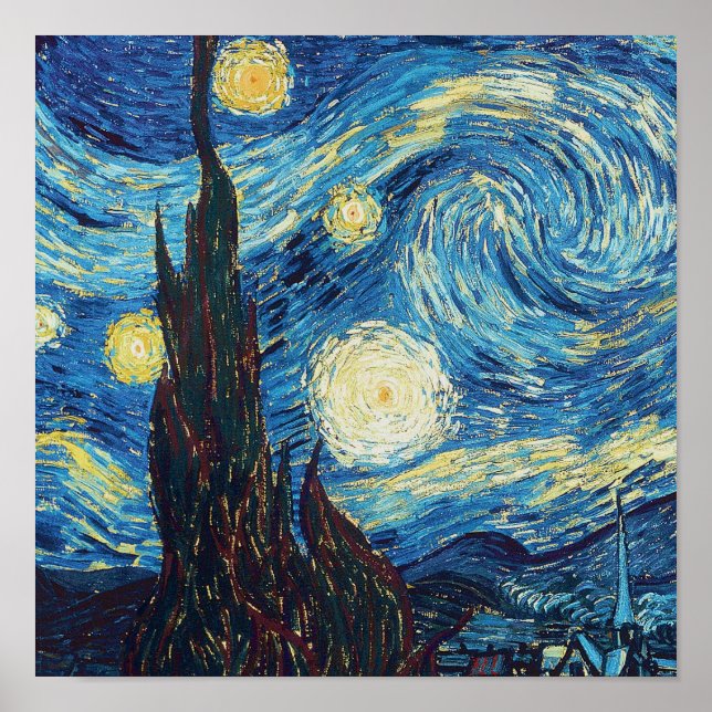 Poster Van Gogh Starry Night Classism Arte (Frente)