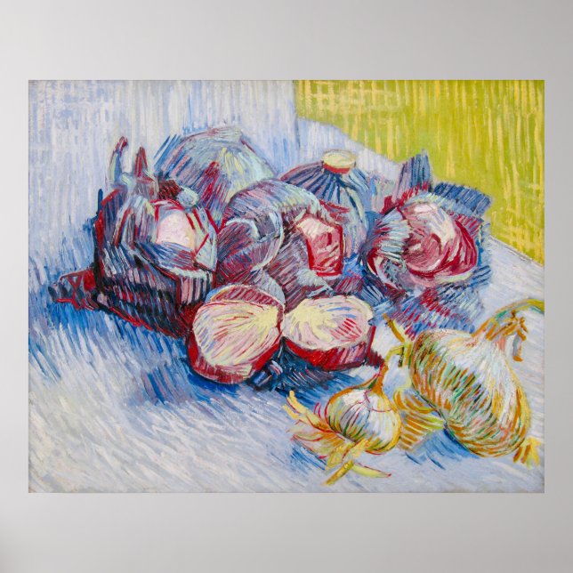 Poster Van Gogh Still Life with Cabbages and Onions (Frente)