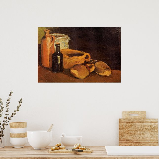 Poster Van Gogh - Still Life with Clogs and Pots (Cozinha)