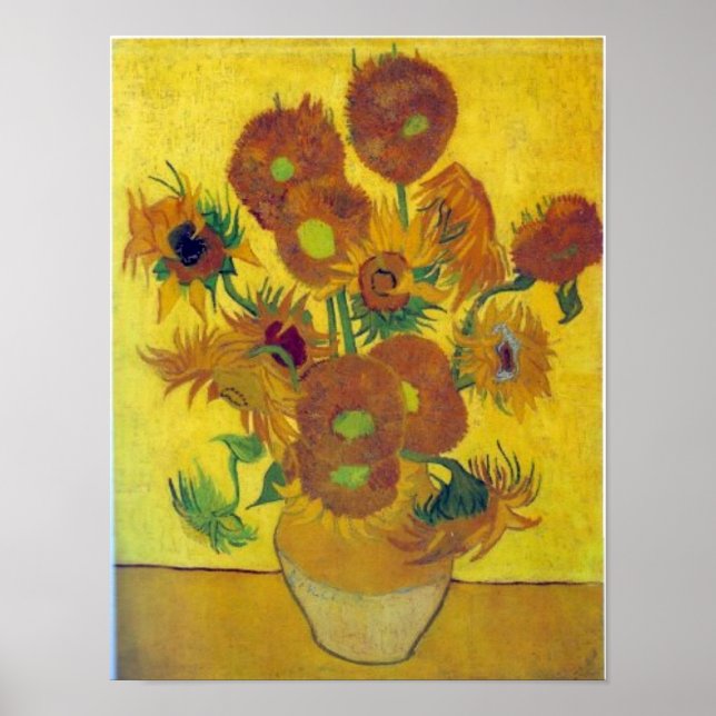 Pôster Van Gogh Sunflower (Frente)