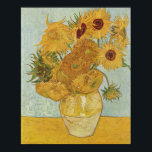 Pôster Van Gogh Sunflower<br><div class="desc">Vincent Van Gogh - Vase com 12 Girassóis.</div>